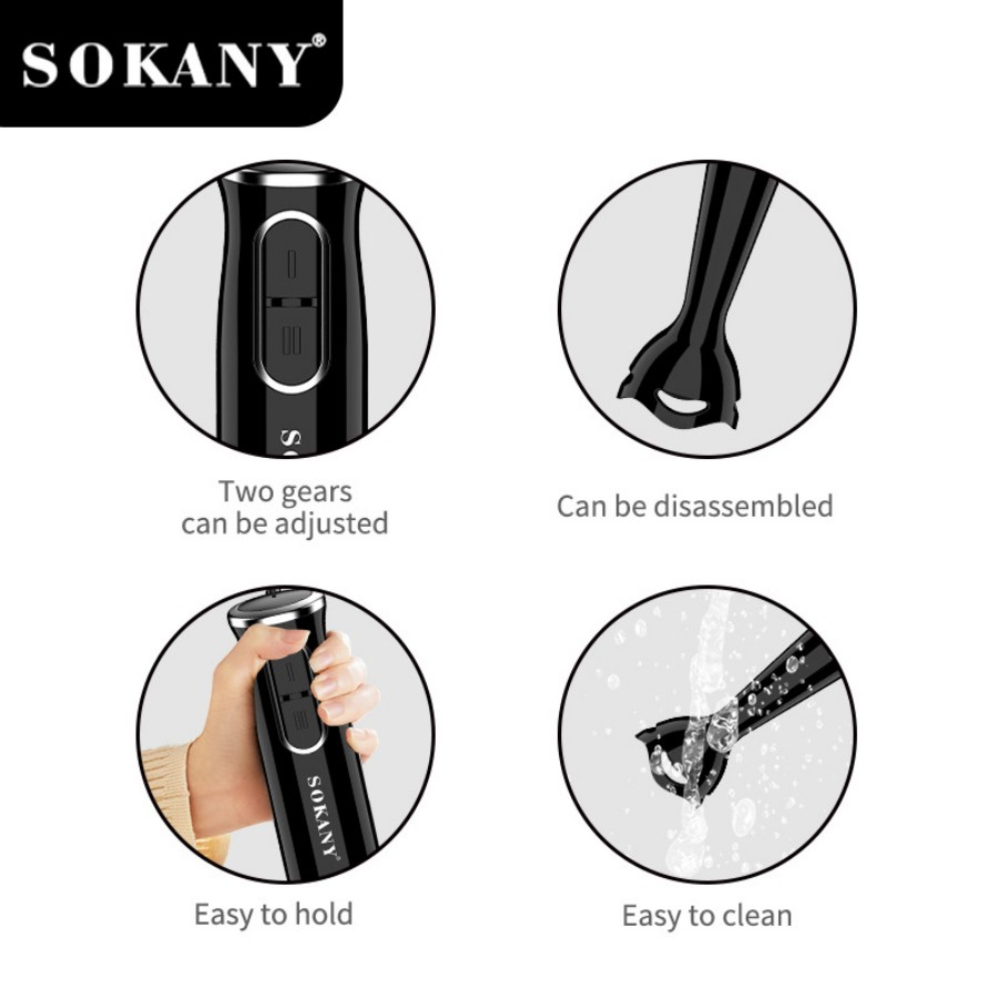 SOKANY SK-1724 Hand Blender 2  - đánh giá và giá Immersion Hand Blender Set